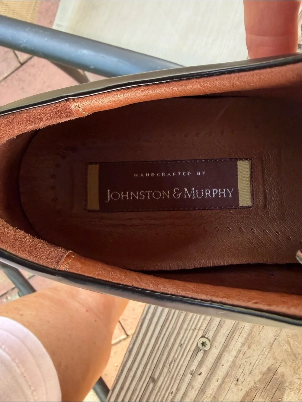 Johnston & Murphy Vintage Black Leather Derby Dress Shoes